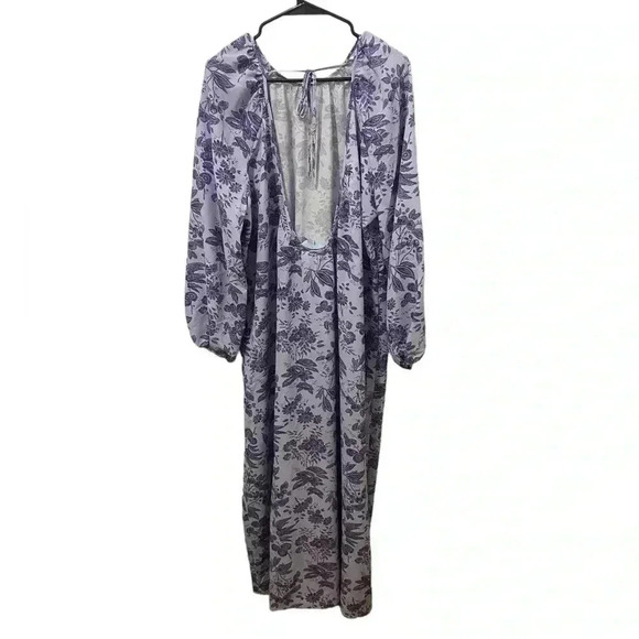 Hill House The Simone Dress Lilac Floral Size XL - Picture 3 of 6